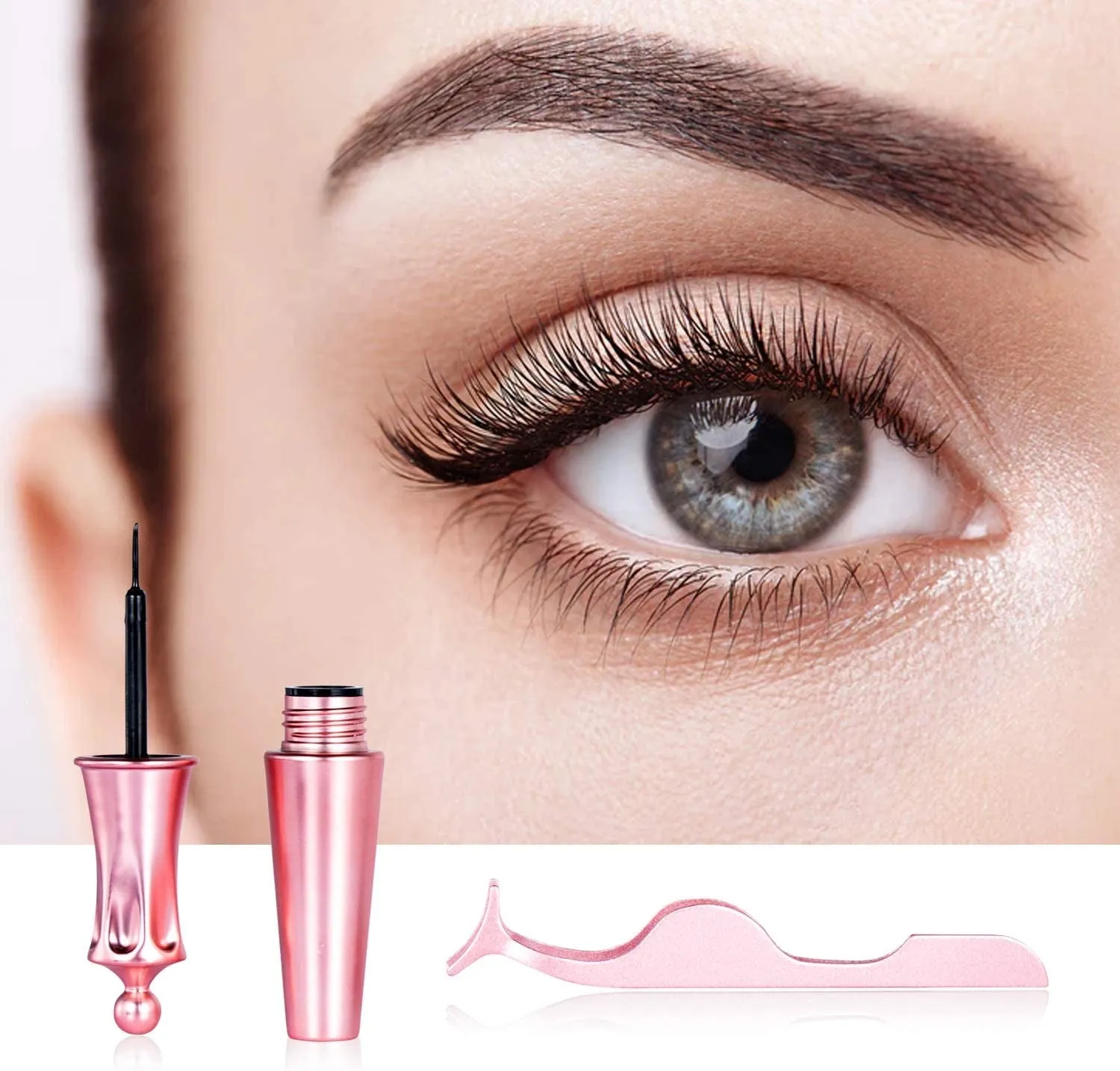 Fofosbeauty [5 Pairs] 3D Magnetic Eyelashes and Eyeliner Kit