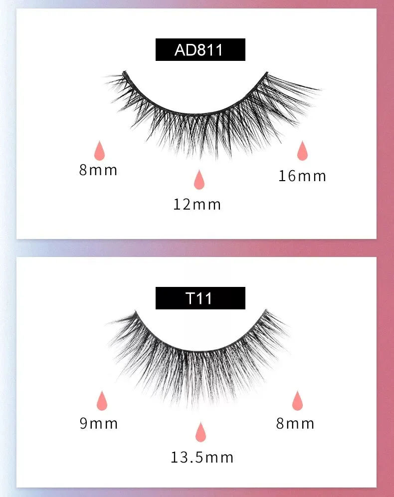 Fofosbeauty [5 Pairs] 3D Magnetic Eyelashes and Eyeliner Kit