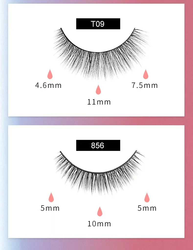 Fofosbeauty [5 Pairs] 3D Magnetic Eyelashes and Eyeliner Kit