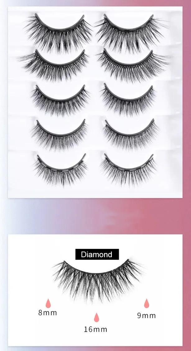 Fofosbeauty [5 Pairs] 3D Magnetic Eyelashes and Eyeliner Kit