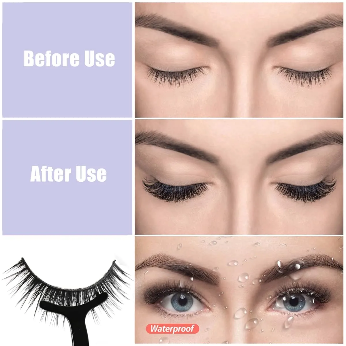 Fofosbeauty Magnetic Eyelashes Natural Look (6-Pairs)