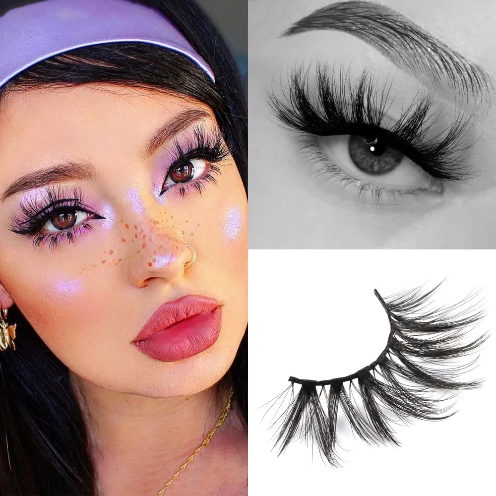 Fofosbeauty Super Fluffy Faux Mink Eyelashes Dramatic Long 【7 Pairs】