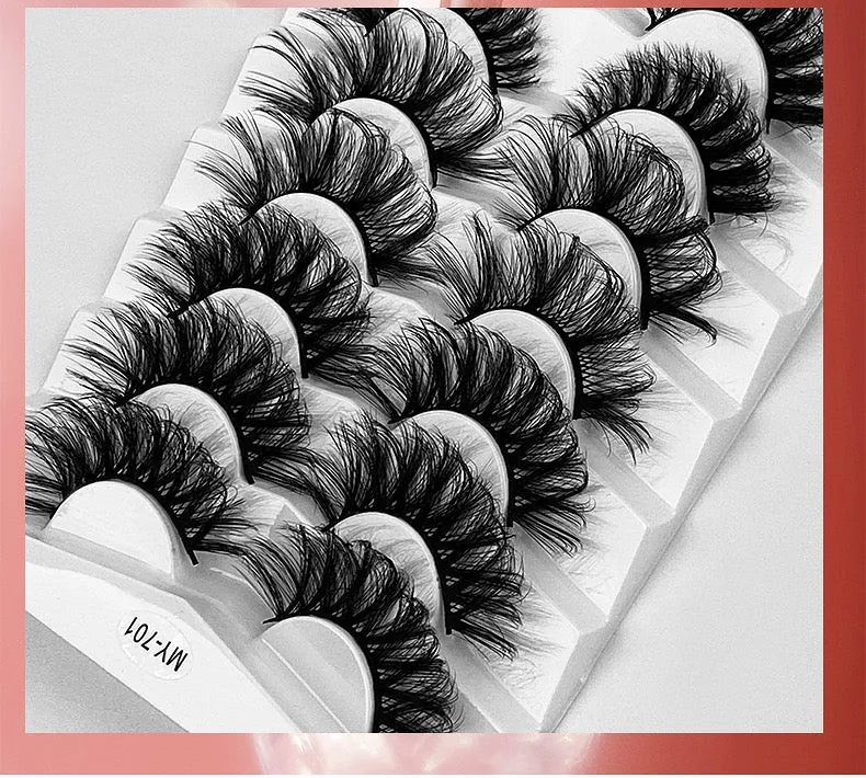 Fofosbeauty Super Fluffy Faux Mink Eyelashes Dramatic Long 【7 Pairs】