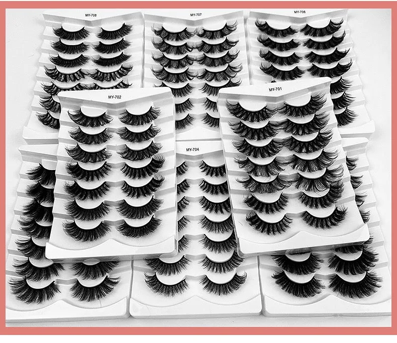 Fofosbeauty Super Fluffy Faux Mink Eyelashes Dramatic Long 【7 Pairs】