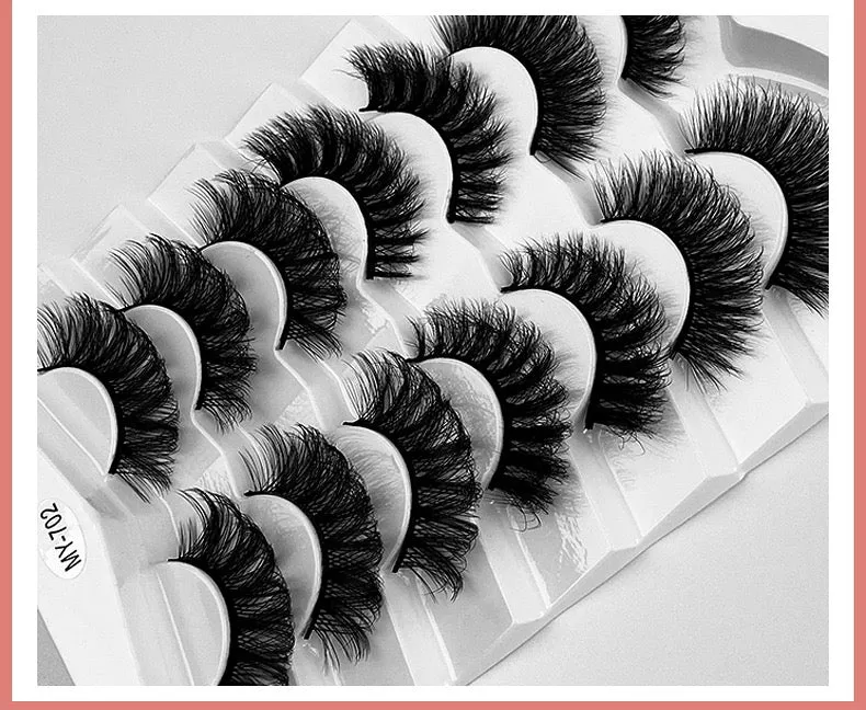 Fofosbeauty Super Fluffy Faux Mink Eyelashes Dramatic Long 【7 Pairs】