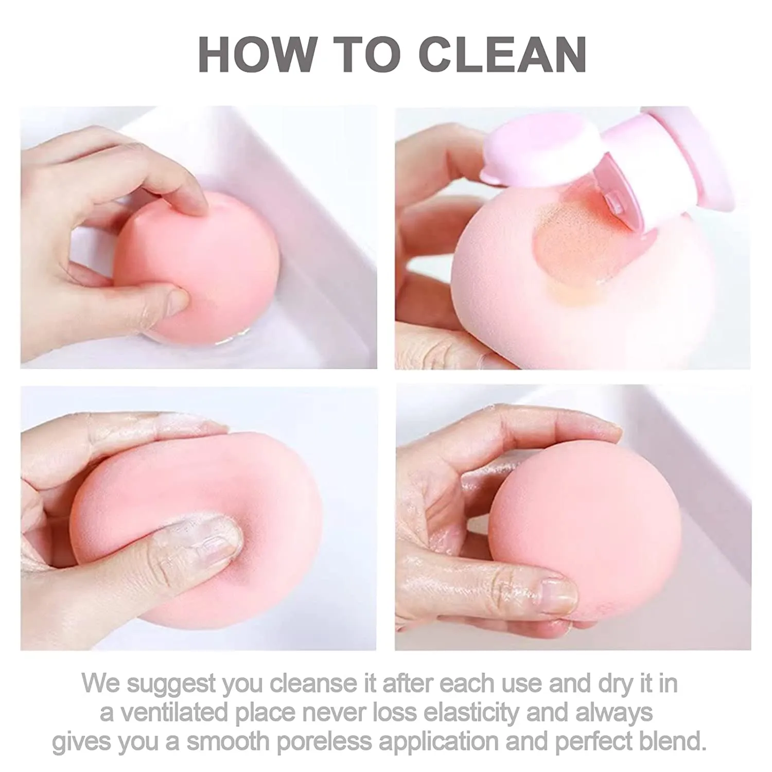 Fofosbeauty Super Soft Peach Sponge (4 color)