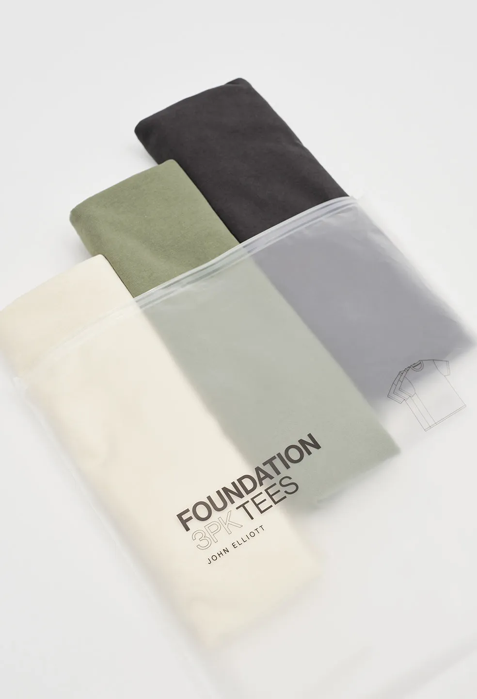 Foundation 3 Pack Tees / Natural