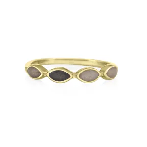 Four Setting Cremation Ring in 14K Yellow Gold