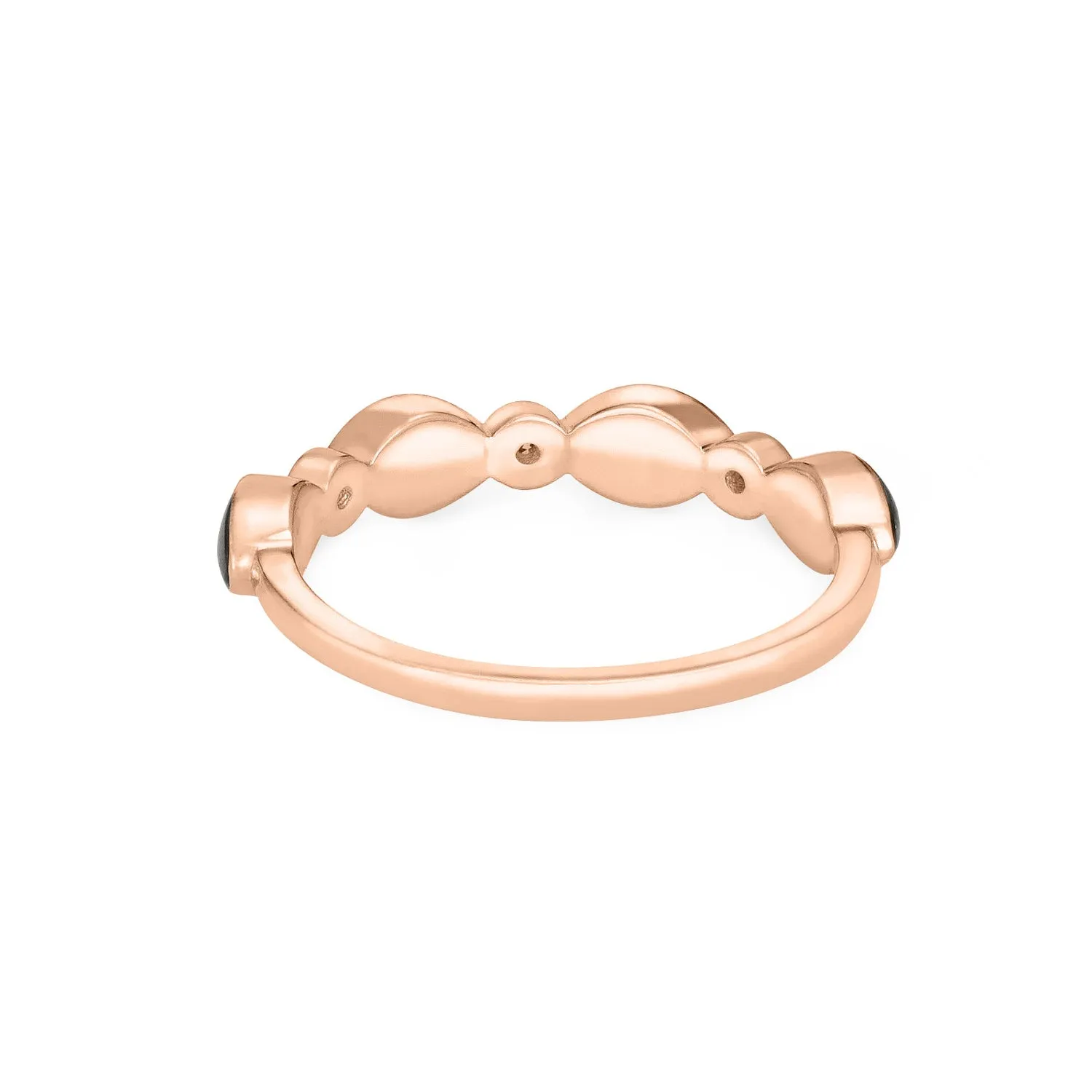Four Setting Three Diamond Cremation Ring in 14K Rose Gold