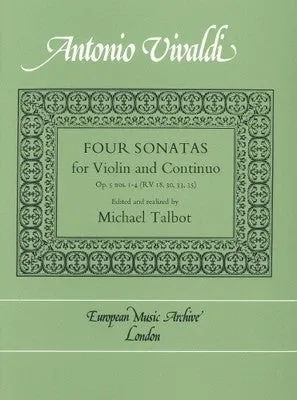 FOUR SONATAS FOR VIOLIN AND CONTINUO