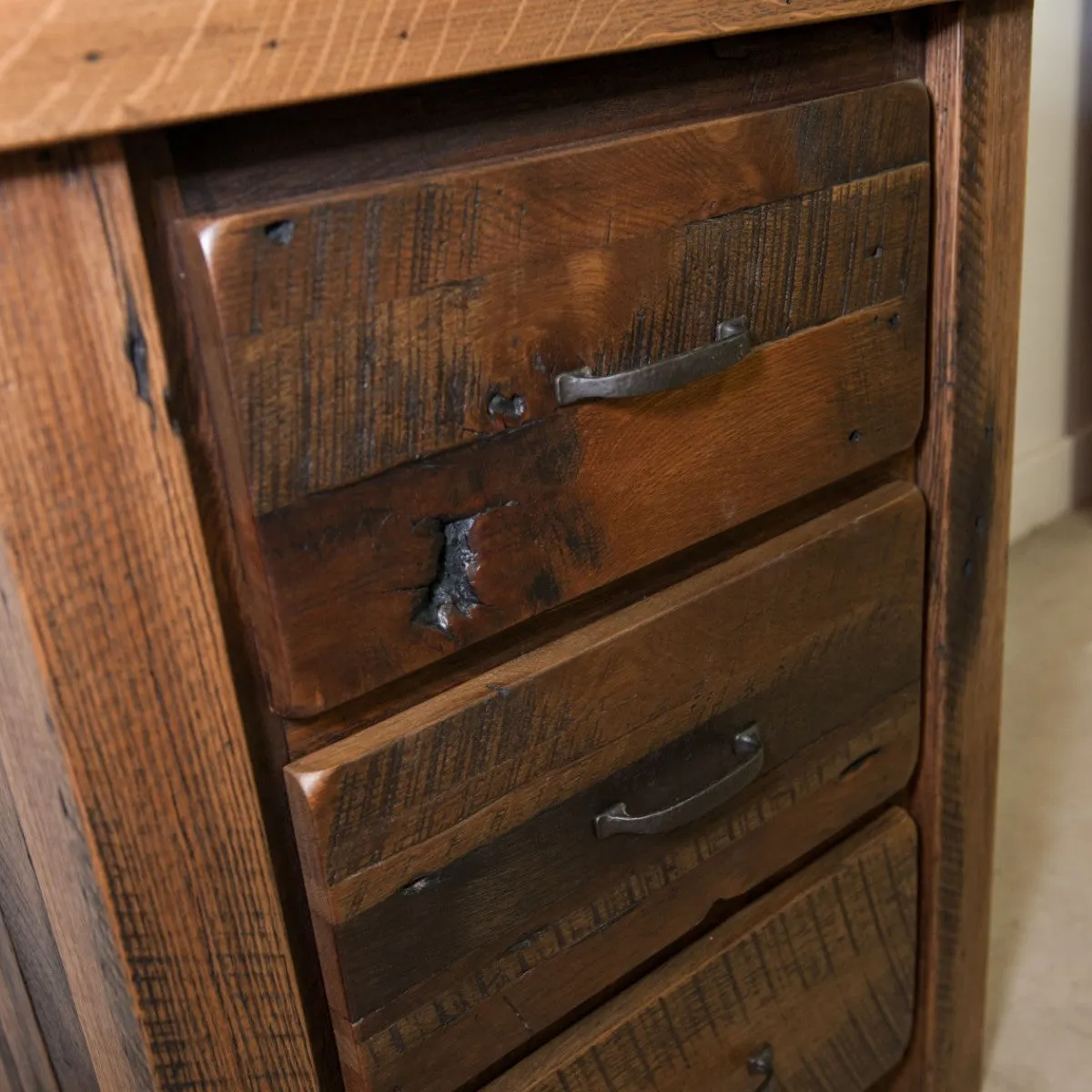 Foxfield Rustic Reclaimed Wood Nightstand