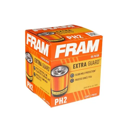 Fram Extra Guard Oil Filter Spin-On PH2 Ford Falcon BF - on, M22x1.5 Thread