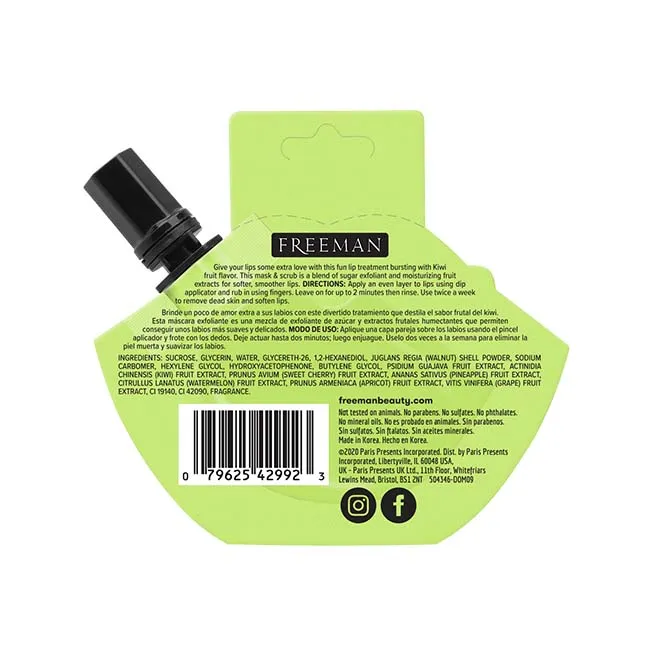 Freeman Beauty Lip Dip Exfoliating Kiwi Lip Scrub
