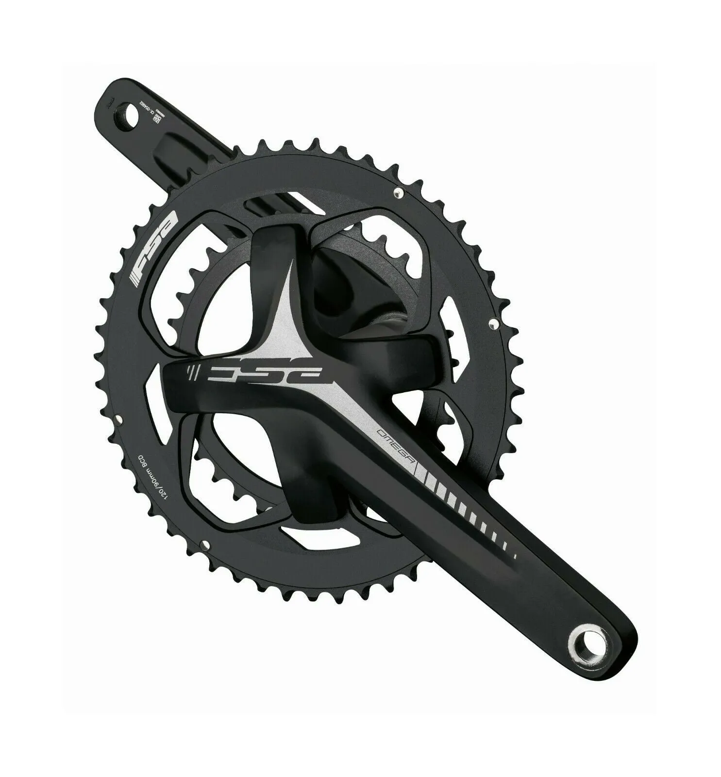 FSA Omega CK 2 x 11 Adventure Gravel Chainset - 48/32T - Black - 175mm Arm