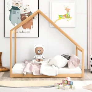 Full Size Wooden House Bed