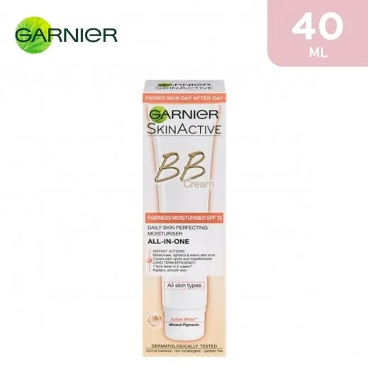 Garnier skin active BB cream fairness moisturizer SPF12 40ml