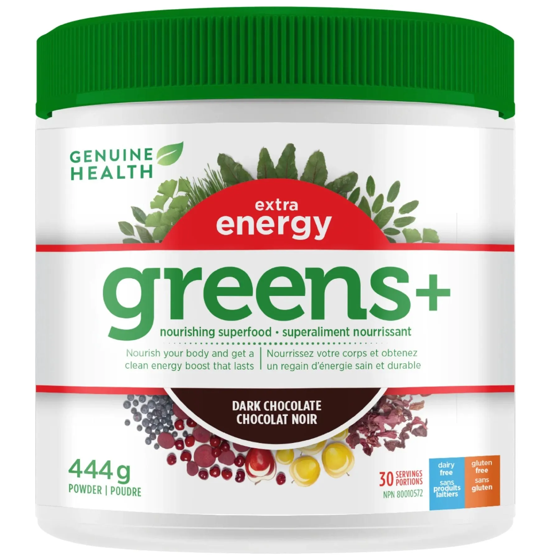 Genuine Health Greens  Extra Energy - Dark Chocolate 444g