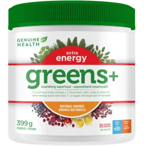 Genuine Health Greens  Extra Energy - Natural Orange 399g