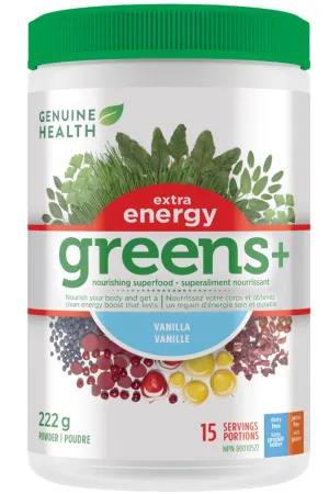 GENUINE HEALTH Greens  Extra Energy (Vanilla - 222 g)