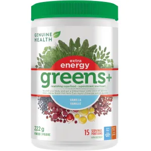 Genuine Health Greens  Extra Energy - Vanilla 222g (15 servings)