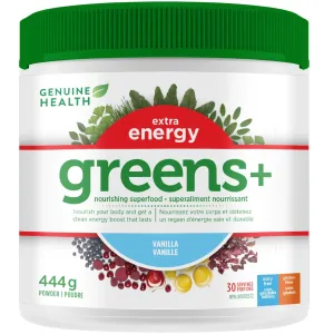 Genuine Health Greens  Extra Energy - Vanilla 444g