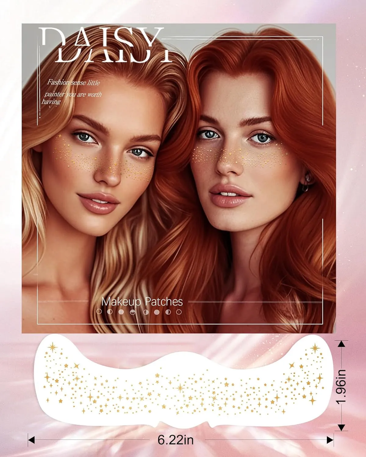 Glitter Freckles, Glitter Freckles Face Tattoo - 10 PCS Gold Sparkle Freckles for Women & Girls | Glow up Makeup Patches | Cosmetic Glitter for Face