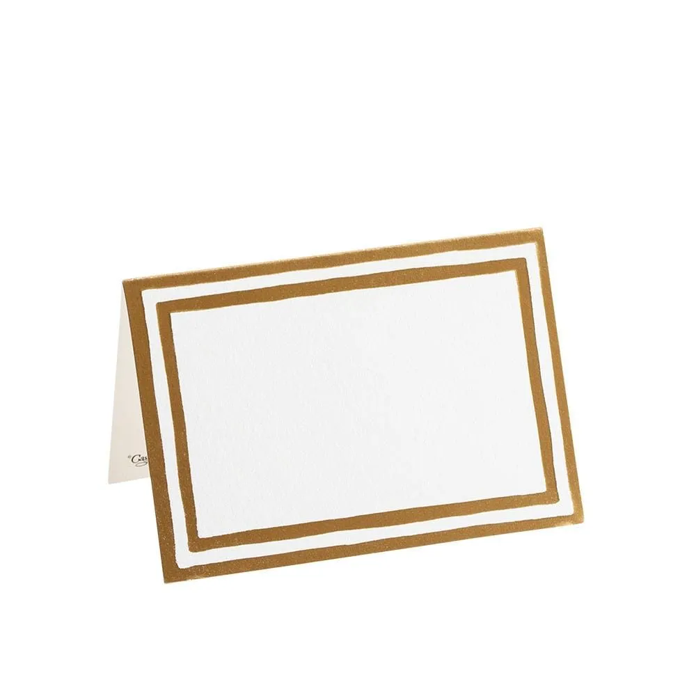 Gold Border Place Cards