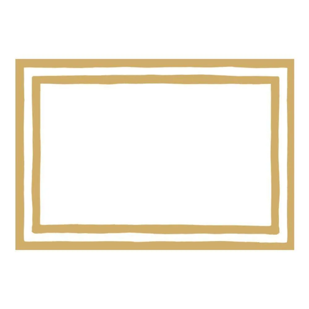 Gold Border Place Cards