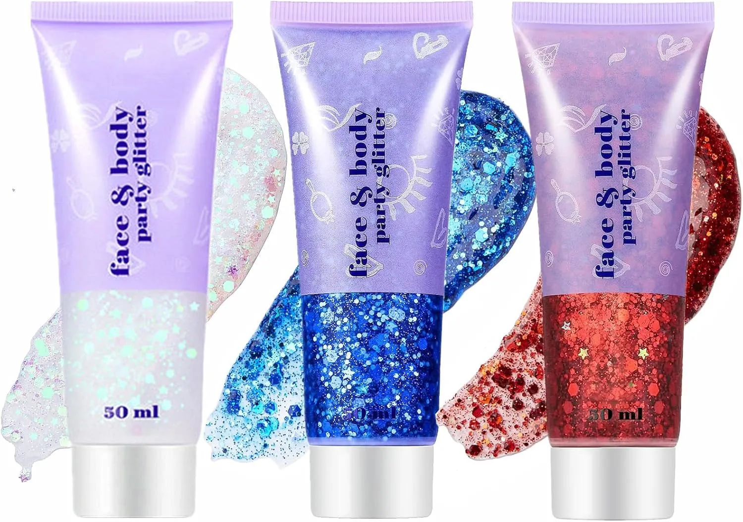 Green Face Body Glitter,St Patricks Day Face Glitter Makeup,Green Face Paint Holographic Chunky Sequins Glitters for Eye Lip Hair Nails,Festival Rave Accessories,52G