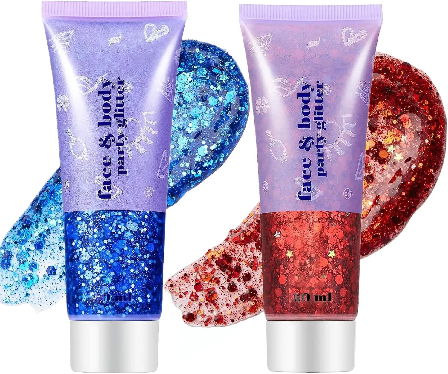 Green Face Body Glitter,St Patricks Day Face Glitter Makeup,Green Face Paint Holographic Chunky Sequins Glitters for Eye Lip Hair Nails,Festival Rave Accessories,52G