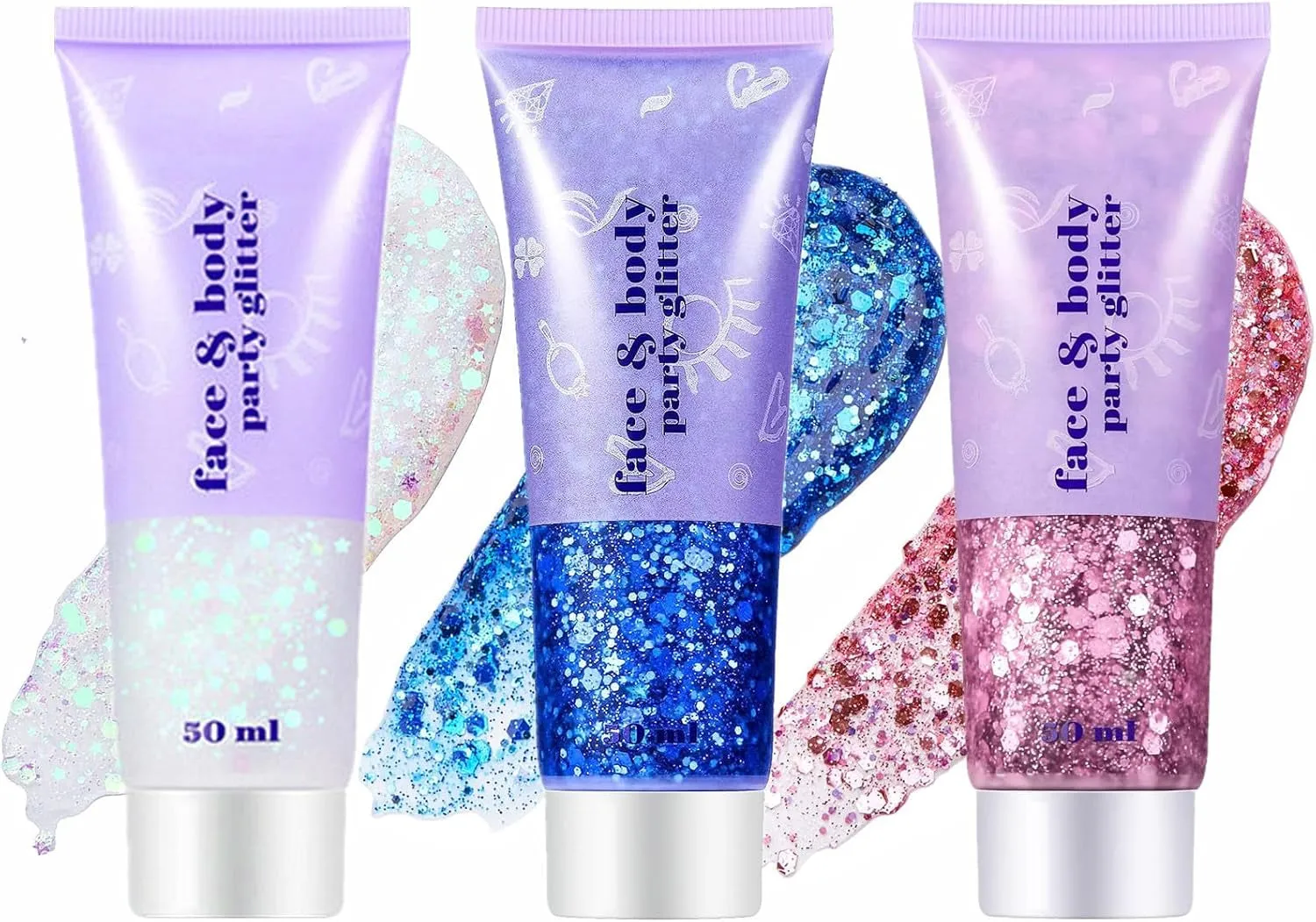 Green Face Body Glitter,St Patricks Day Face Glitter Makeup,Green Face Paint Holographic Chunky Sequins Glitters for Eye Lip Hair Nails,Festival Rave Accessories,52G