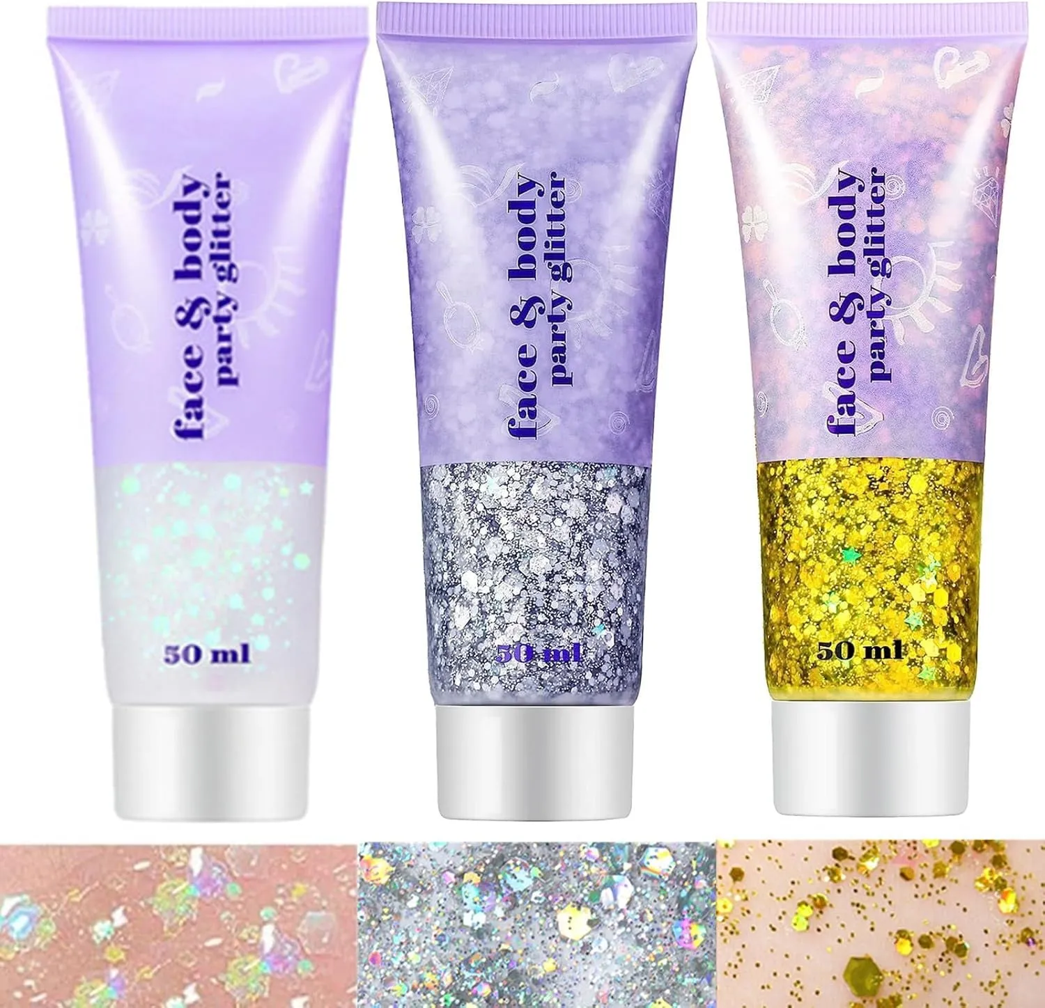 Green Face Body Glitter,St Patricks Day Face Glitter Makeup,Green Face Paint Holographic Chunky Sequins Glitters for Eye Lip Hair Nails,Festival Rave Accessories,52G