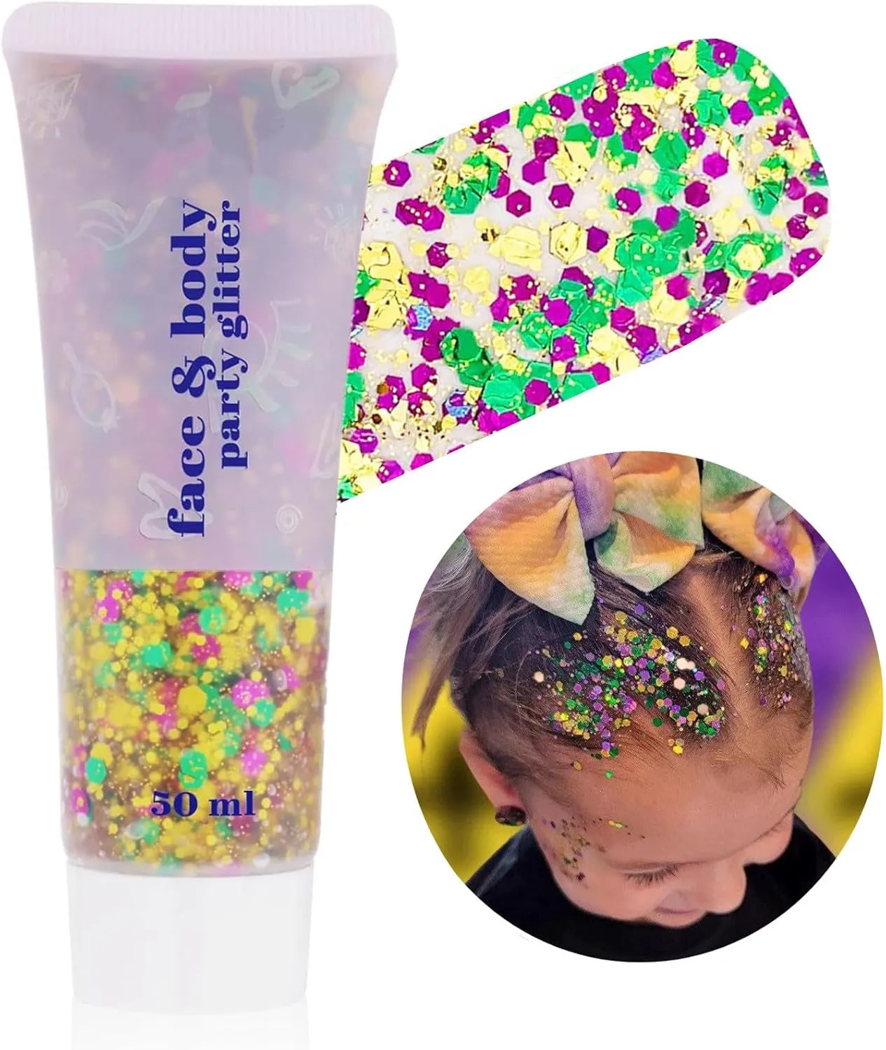 Green Face Body Glitter,St Patricks Day Face Glitter Makeup,Green Face Paint Holographic Chunky Sequins Glitters for Eye Lip Hair Nails,Festival Rave Accessories,52G
