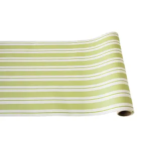 Green Stripe Paper Table Runner