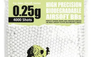 Guarder 6mm 0.25g Biodegradable Airsoft BBs (4000 rounds, Bag)