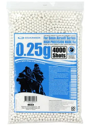 Guarder High Precision Made - 0.25g BB Pellets (4000 rounds, Bag)