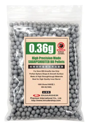 Guarder High Precision Made - 0.36g BB Pellets (1000 rounds, Bag)