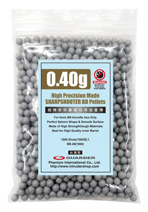 Guarder High Precision Made - 0.40g BB Pellets (1000 rounds, Bag)