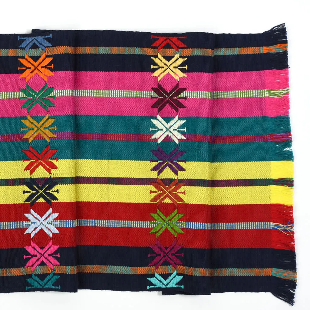 Guatemala Hand Woven Celebration Table Runner | Nautical Flags