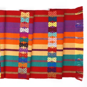Guatemala Hand Woven Celebration Table Runner | Sunset Brilliance