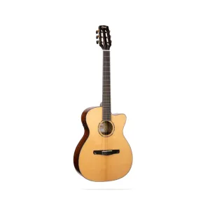 GUITARRA ELECTROACUSTICA CORT CON CUERDAS DE NYLON GOLD OC8 NATURAL LACADA CON ESTUCHE