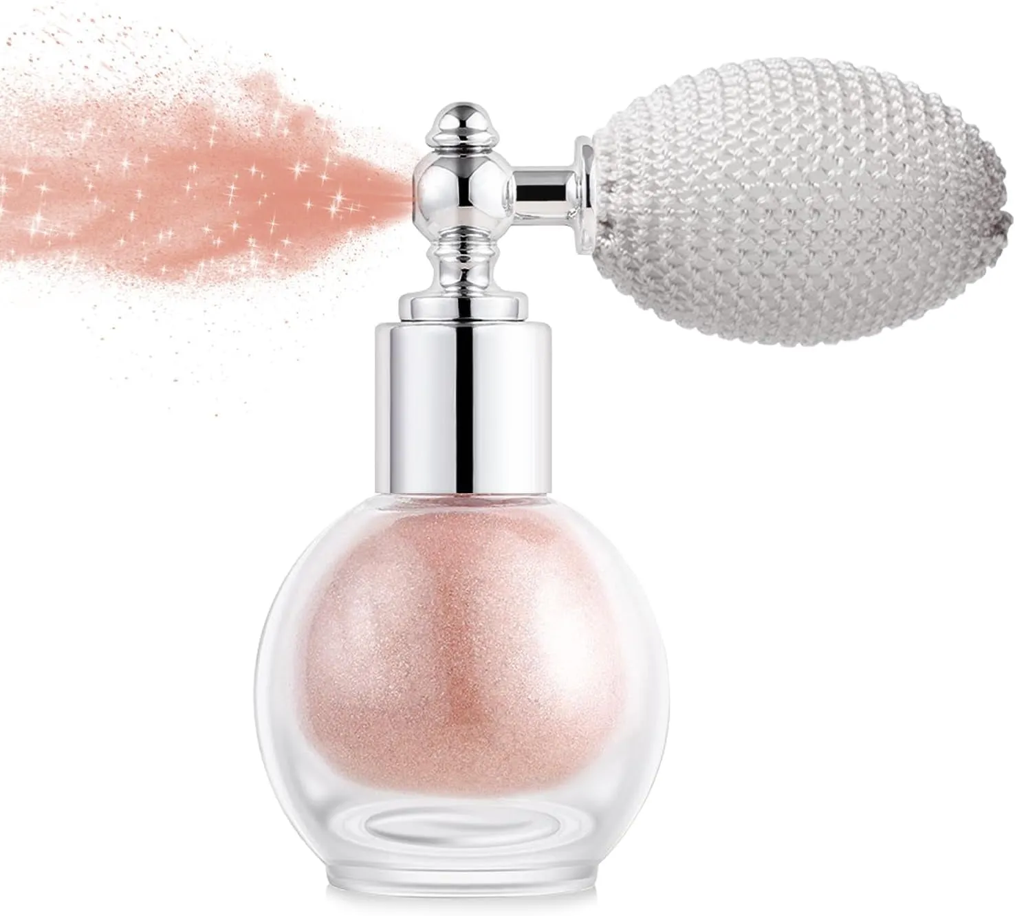 Hair and Body Glitter Spray, Holographic Glitter Highlighter Powder Spray, Face Hair Body Clothes Glitter Highlighter, Loose Glitter Spray Shimmer Powder Festival Rave Accessories, 10G (03# Pink)