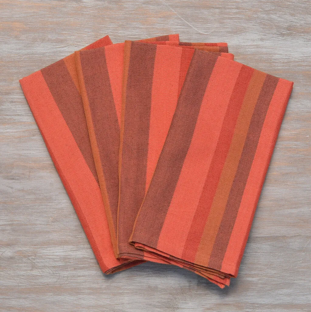Hand Woven Table Napkins | Pumpkin Spice