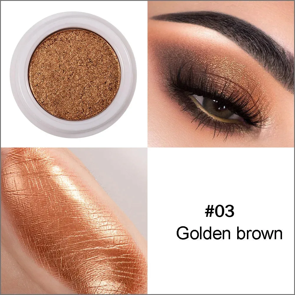 Handaiyan Glitter Eyeshadow Metal Powder Makeup Palette Shimmer White Shiny Eye Shadow Bright Make Up Cosmetics