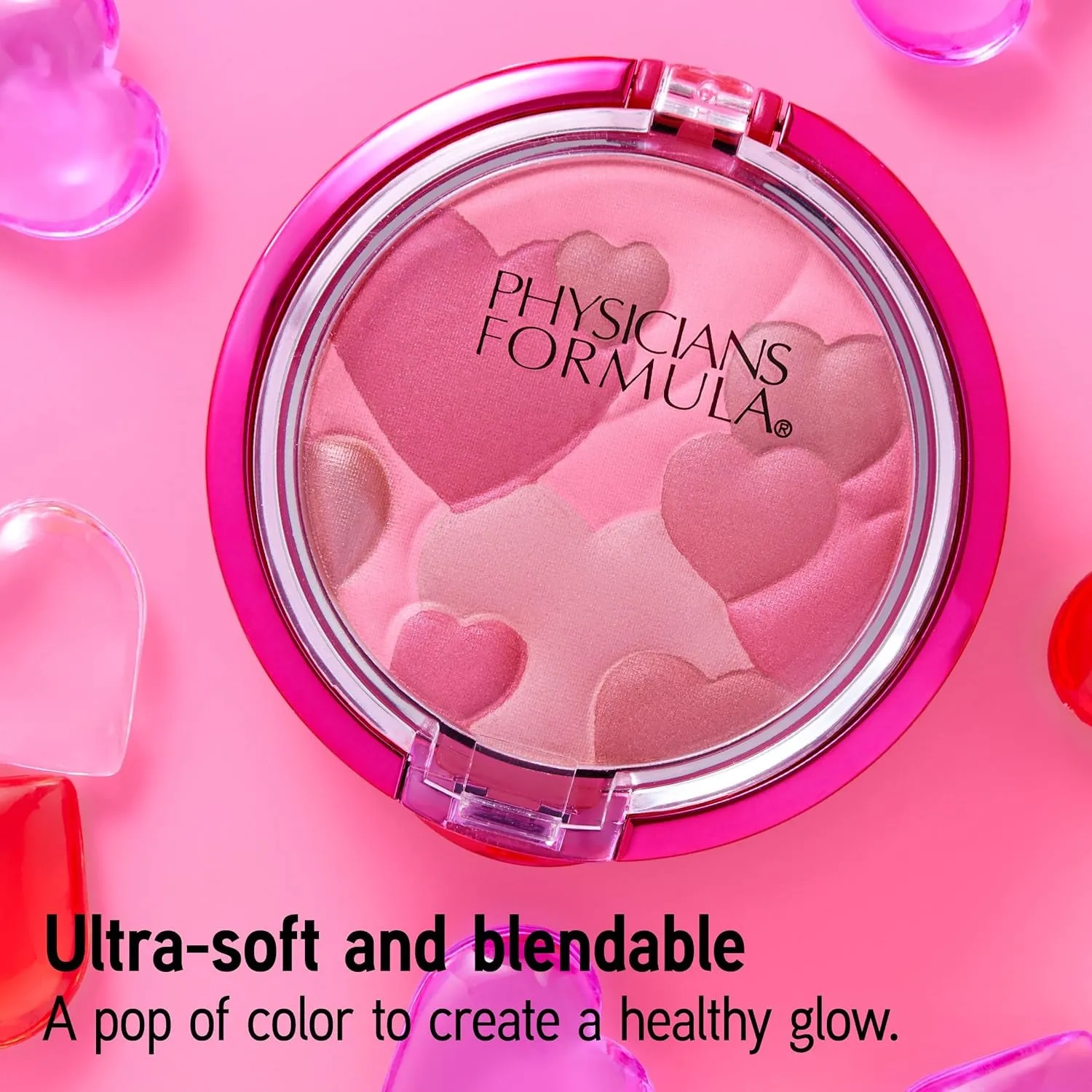 Happy Heart Glow & Mood Boosting Blush, Natural, Dermatologist Tested - Rose