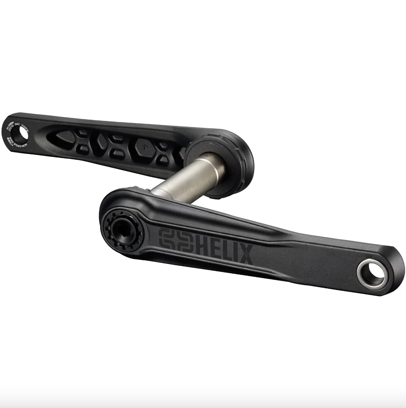Helix Crank - 175x73mm - no BB, no ring - with Self Extractor - Black