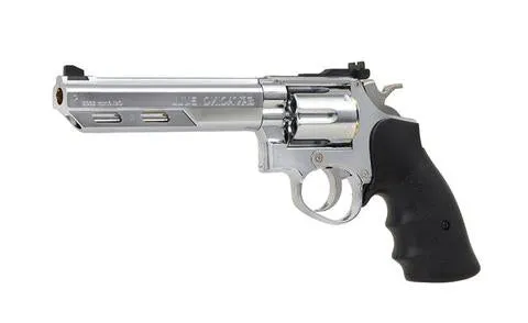 HFC AIRSOFT DE 6'' REVOLVER PLASTIC GREEN GAS - Silver