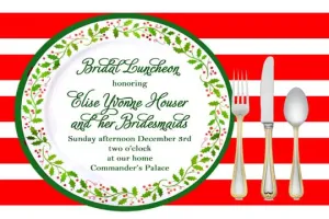 HOLLY PLACE SETTING CUSTOM INVITATION