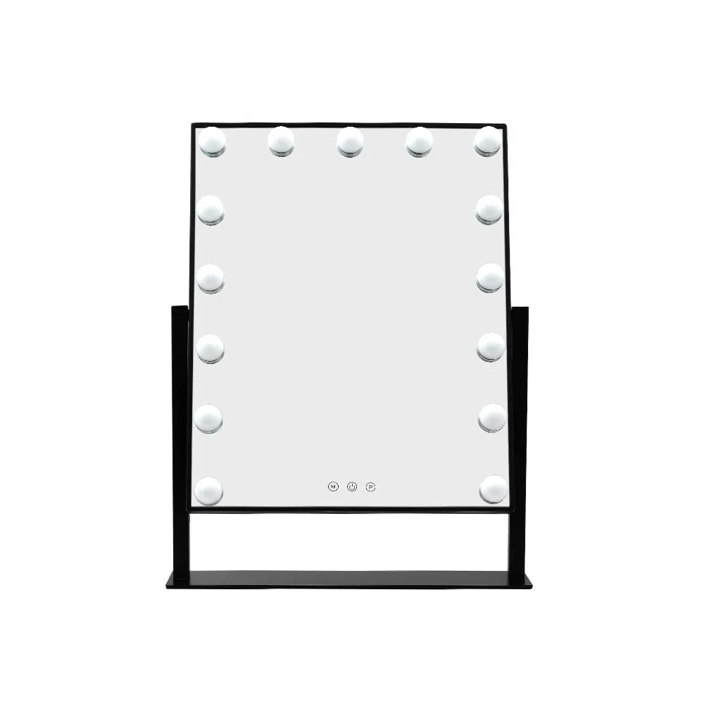 Hollywood Makeup Mirror Standing Mirror Tabletop Vanity 15 LED Bulbs