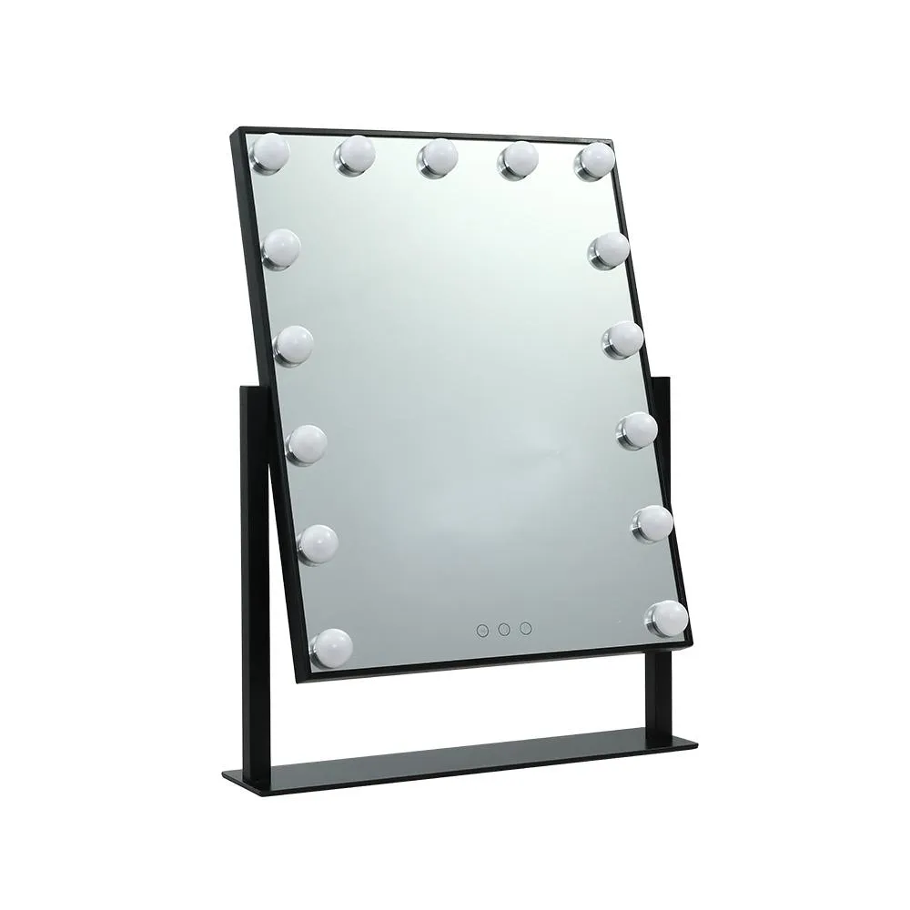 Hollywood Makeup Mirror Standing Mirror Tabletop Vanity 15 LED Bulbs